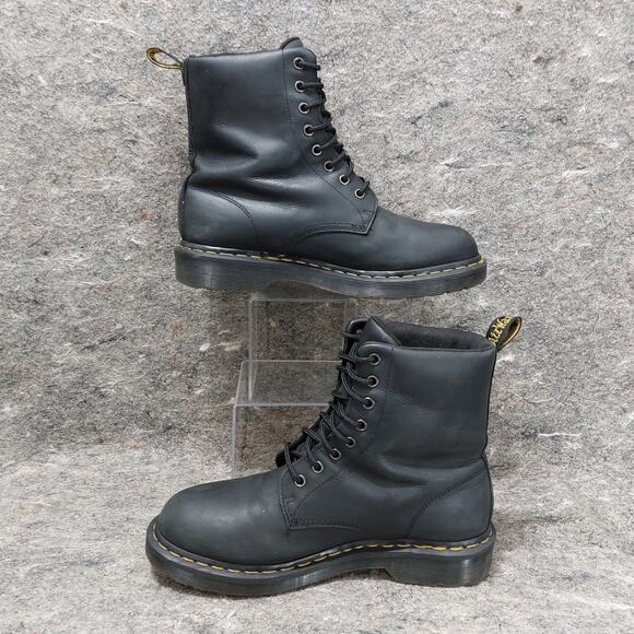Dr. Martens 1460 W WP Boots Women's Size 10 Black Waterproof Leather Utility - Picture 2 of 8